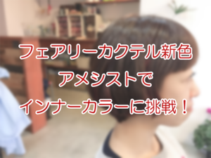 フェアリーカクテル新染料「アメシスト」でインナーカラーに挑戦！
